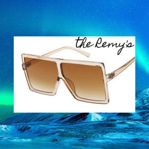 THE REMY'S CHAMPAGNE OVERSIZED SQUARE SUNGLASSES